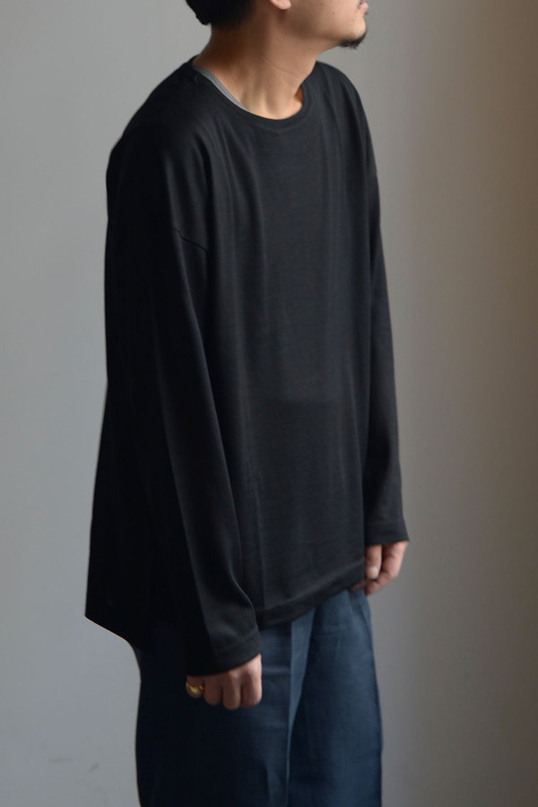 YINDIGO AM WOOL TRACK L/S 48 - Tシャツ/カットソー(七分/長袖)