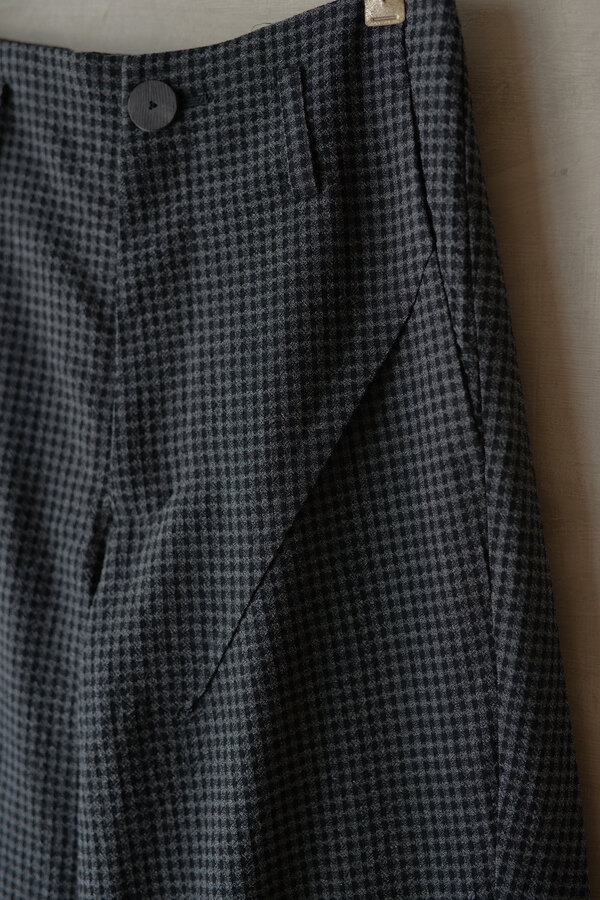 高品質新作】 AUTOMATISM TROUSERS/GINGHAM CHECK WOOLの通販 by