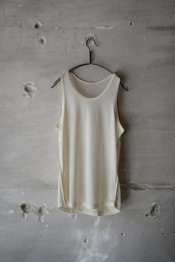 YINDIGO AM / SILK SINGLET | INSIDE MY GLASS DOORS