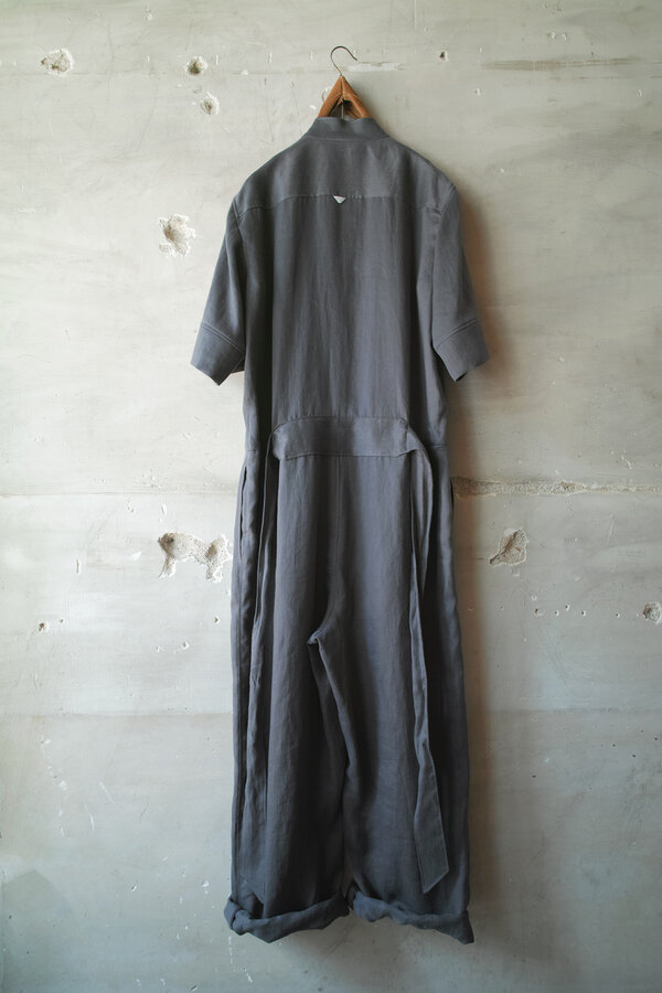 YINDIGO AM / LINEN BELTED JUNPSUIT (sold) | INSIDE MY GLASS DOORS