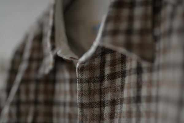 The crooked Tailor ザ クルーキット テーラー / NARROW COLLAR LONG CLASSIC OVER SHIRT  (sold) | INSIDE MY GLASS DOORS