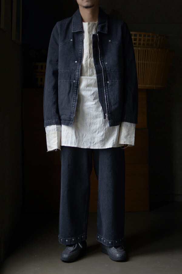 冬の華 Omar afridi DENIM COVERALL BLOUSON | parceiraoatacadista.com.br