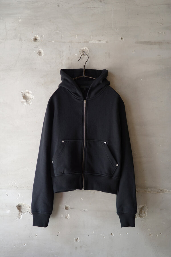 Omar Afridi / RIVETED ZIP HOODIE (sold) | INSIDE MY GLASS DOORS