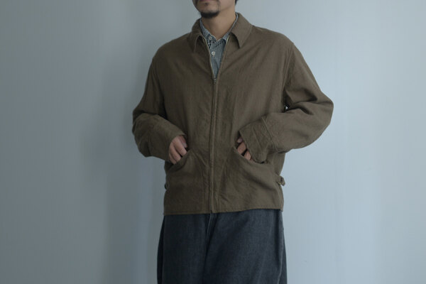 ファッション【新品】COMOLI  23AW KHAKI縮絨ウールジップショートジャケット